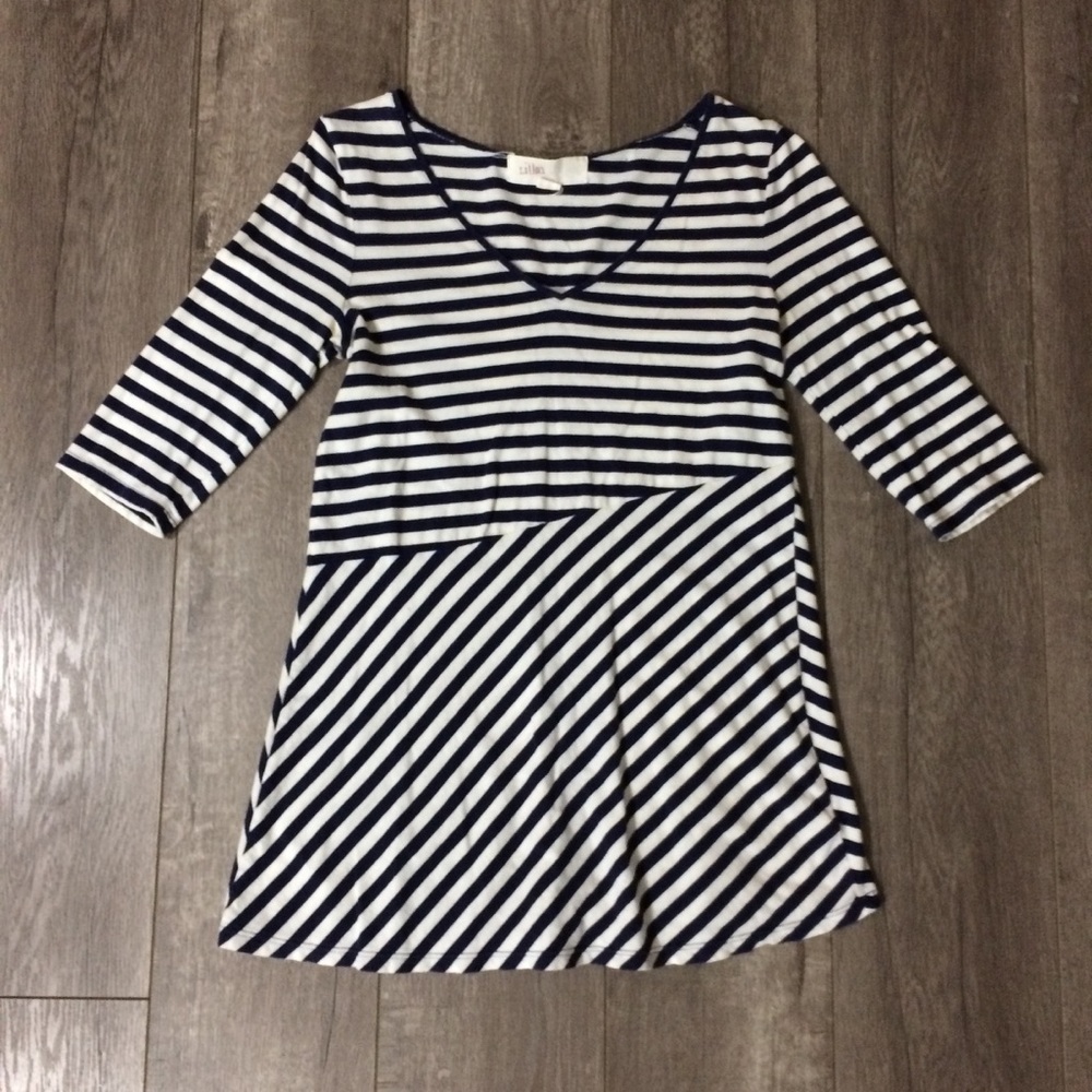 Anthropologie lilka striped navy top Small